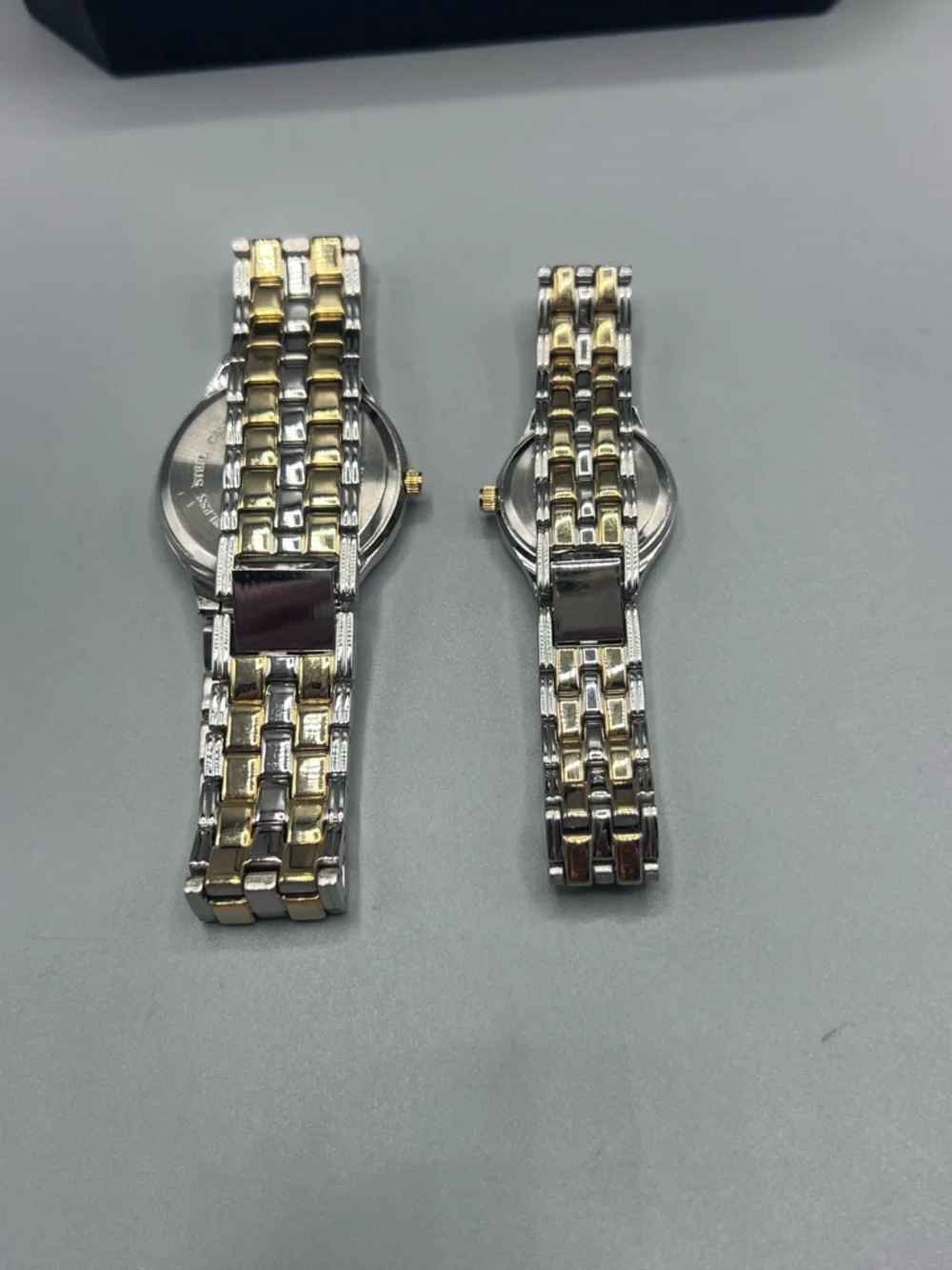 Futura His & Hers Matching Watch Set Gold Silver Tone Stainless New Battery